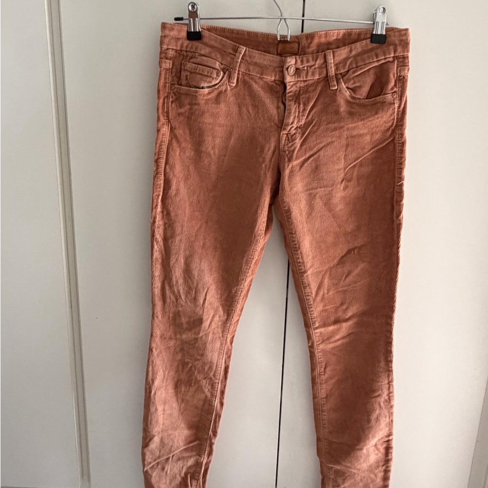 MOTHER Skinny Jeans in Rust Orange